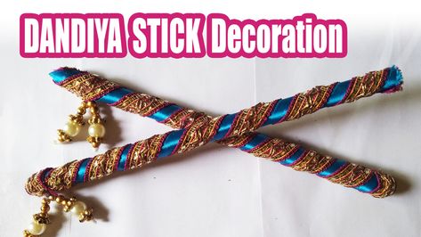 Dandiya Sticks, Stick Decor, Decorating With Sticks, Simple Craft, Navratri Special, How To Decorate, Easy Crafts, Embroidered Friendship Bracelet, Quick Saves