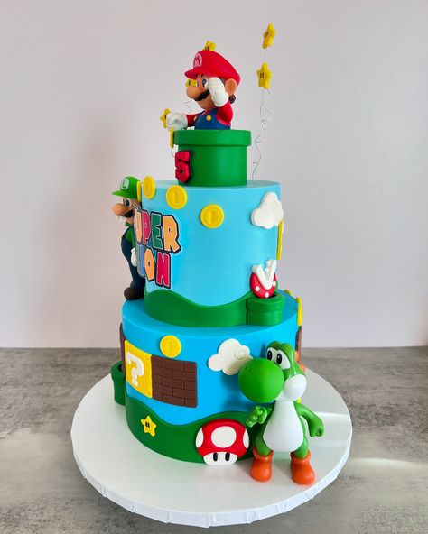 5 birthdays, 5 cakes 🤗. Mario themed birthday cake for Zion Custom cakes in Orlando Fl./Tortas personalizadas en Orlando Fl #cakesinorlando #customcakesinorlando #thecitybeautifulcakes #cakeart #orlandofl #mariocake Mario Birthday Party Cake, Mario Theme Cake, Mario Birthday Cake, Mario Cake, Mario Birthday Party, Mario Birthday, Themed Birthday Cakes, Birthday Party Cake, Orlando Fl