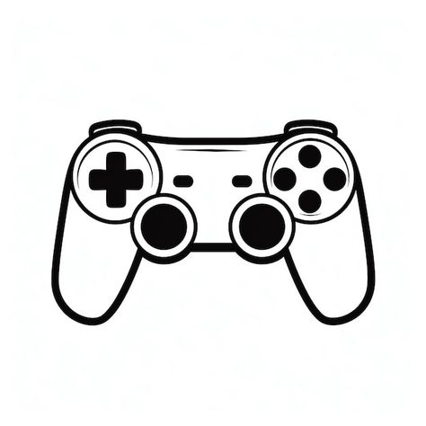 A black and white video game controller | Premium Photo #Freepik #photo #gamepad Game Controller Drawing, Controller Drawing, Black And White Video, Game Controller Art, Games Tattoo, Video Game Drawings, Tattoos Chest, Bag Drawing, White Video