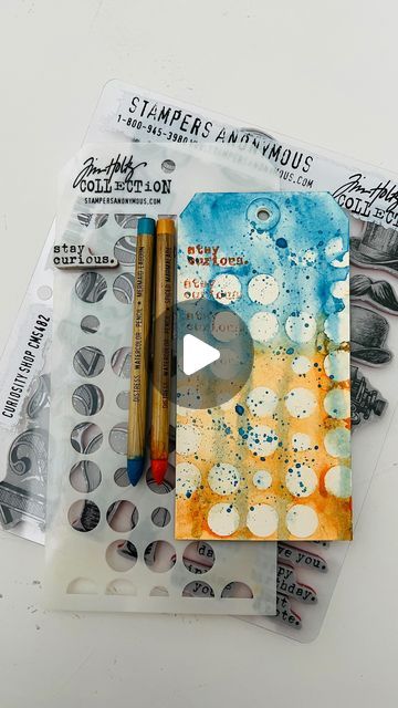 Tim Holtz Collage Paper Ideas, Watercolor Stamping Techniques, Tim Holtz Cards Ideas, Tim Holtz Watercolor Pencils, Distress Watercolor Pencils, Tim Holtz Abstract Faces Cards, Tim Holtz Distress Watercolor Pencils, Alternative Printmaking, Tim Holtz Distress Oxide Ink Color Chart