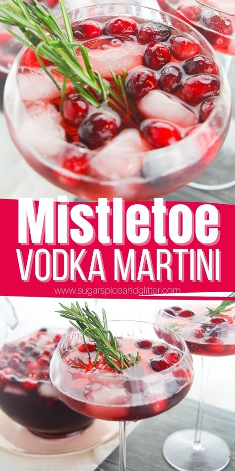 Christmas Martini Recipes, Christmas Cocktails Vodka, Mistletoe Martini, Christmas Vodka, Holiday Martinis, Martini Recipes Vodka, Christmas Drinks Alcohol Recipes, Christmas Martini, Christmas Drinks Alcohol