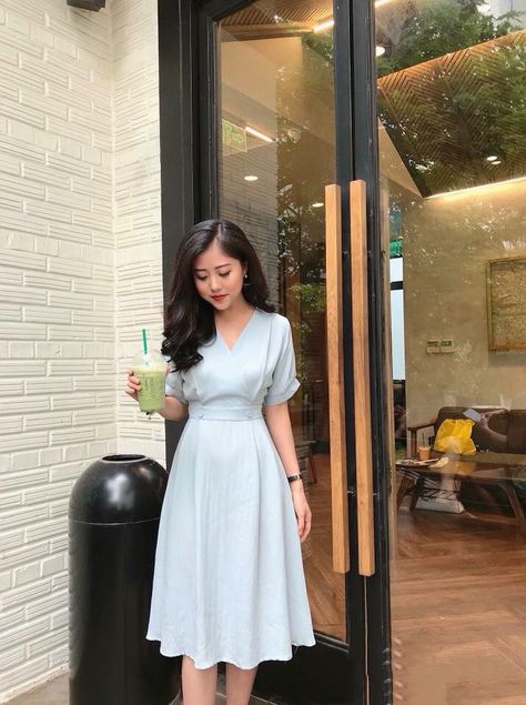 Modest Pastel Dresses, Simple Dress Aesthetic, Cool Church Outfits, Pastel Color Outfit Aesthetic, Pastel Color Dress Casual, Pastel Color Outfit Classy, Pastel Colors Dresses, Pastel Dress Casual, Elegant Modest Dresses