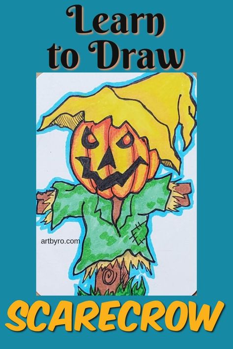 Learning how to draw a scarecrow is easy and fun if you follow our simple process. You'll learn step by step how it's done. Easy Art Tutorials, Scarecrow Drawing, Drawings For Beginners, Beginner Drawing Lessons, Easy Drawings For Beginners, Moon Wall Art, Holiday Painting, Easy Art, Drawing For Beginners