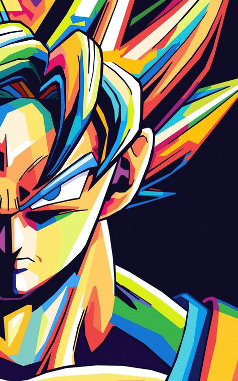 Wpap Pop Art, Wpap Art, Dragon Ball Painting, Trippy Painting, Posca Art, Pop Art Posters, Canvas Painting Designs, Dragon Ball Wallpapers, Dragon Ball Artwork