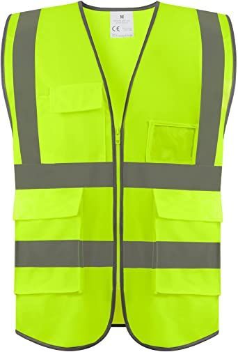 VICRR High Visibility Safety Vest with Reflective Strips Pockets, Work Vest for Men & Women Work Vest, Lawn Care Business, Vest For Men, Reflective Vest, Tshirt Business, Safety Vest, Vest Designs, Lawn Care, Winter Coat