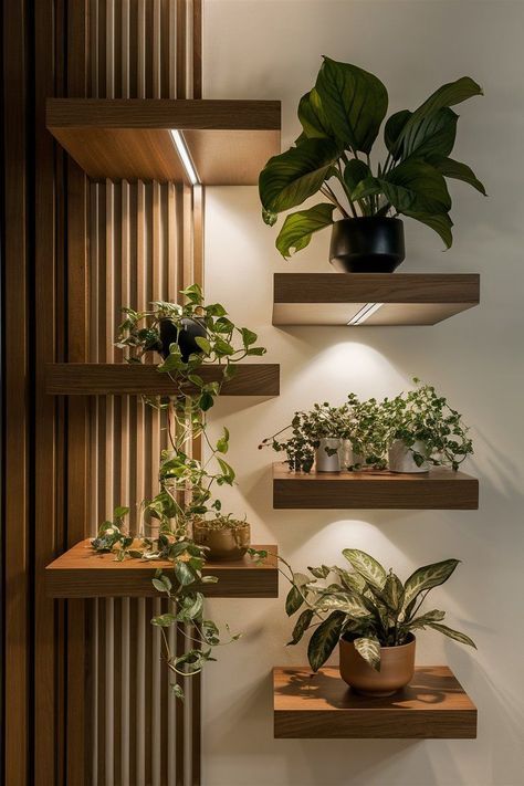 Room Plants Decor, Living Room Plants Decor, Room Plants, Living Room Plants, House Plants Decor, Wall Decor Design, Plants Decor, Wall Planter, Decor Home Living Room