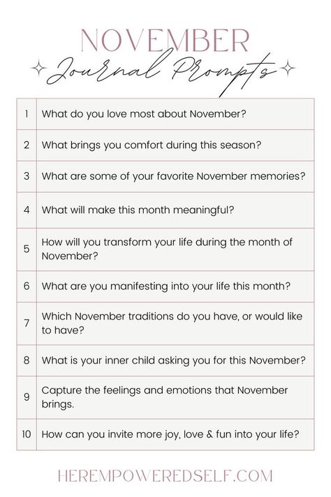 November Journal Prompts, November Journal, Check In With Yourself, Thanksgiving Gratitude, Discover Quotes, Journal Inspiration Writing, Gratitude Journal Prompts, 30 November, Fun Questions To Ask