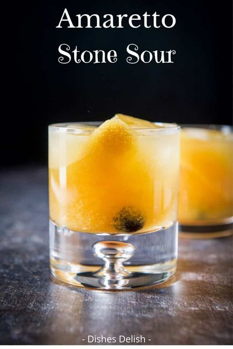 Amaretto Stone Sour Recipe, Amaretto Sour, Savoury Snacks, Recipes Learn, Stone Sour, Sweet Cocktails, Sour Cocktail, Easy Drink Recipes, Delicious Drink Recipes