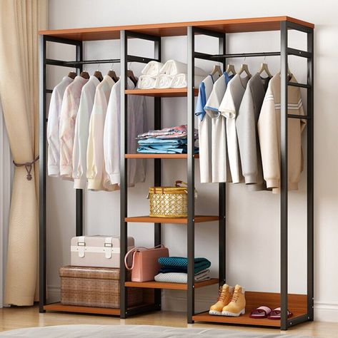 Organization Ideas Closet, Bedroom Cupboard Ideas, Clothes Cupboard, Organizing Closet, Clothing Rack Bedroom, Steel Wardrobe, Wardrobe Stand, Ideas Closet, Steel Furniture Design