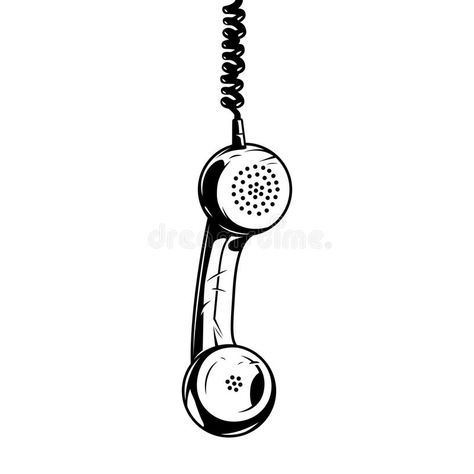 Telephone Drawing, Flower Reference, Retro Telephone, Comics Style, Wrist Tattoo Designs, Telephone Vintage, Sketch Tattoo Design, Retro Phone, Vintage Phones