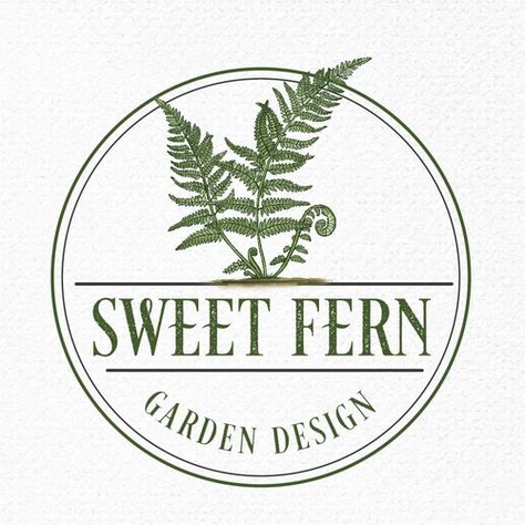 I like the fonts and it's simple round design. Fern Logo, Tree Of Life Logo, Sweet Fern, Herbal Logo, Bold Logo Design, Hand Drawn Logo Design, Plant Logos, Florist Logo, Life Logo