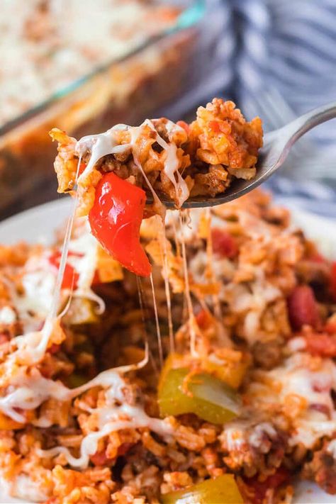 Pepper And Hamburger Recipe, Unstuffed Sausage And Peppers, One Pot Unstuffed Peppers, Keto Unstuffed Peppers, Red Pepper Casserole, Unstuffed Green Pepper Casserole, Unstuffed Pepper Casserole Crockpot, Stuffed Pepper Rice Casserole, Healthy Unstuffed Peppers