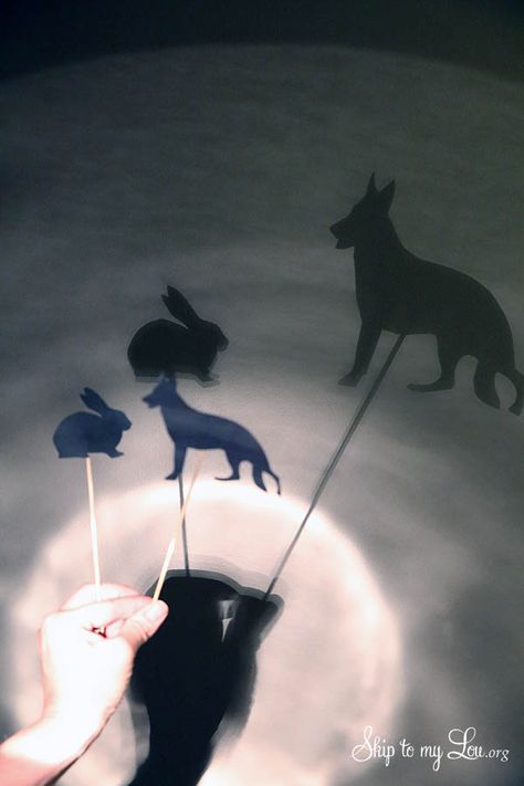 animal shadow puppets Shadow Puppets Printable, Brownies Ideas, Animal Shadow, Prek Science, Nature Preschool, Camping Activity, Puppet Craft, Skip To My Lou, Cute Forest