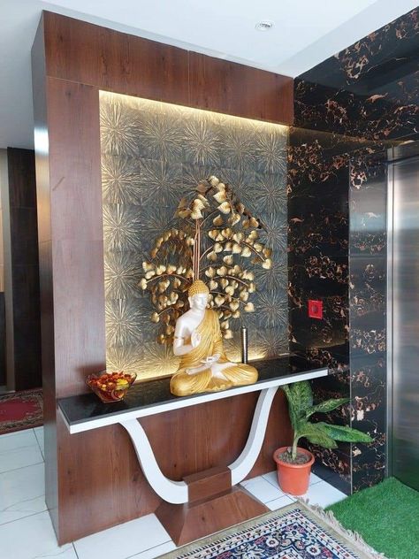 Foyer Unit, Peepal Tree, Small Office Design Interior, Buddha Home Decor, Interior Design Living Room Modern, Disney Room Decor, Latest Living Room Designs, Home Door Design, Indian Home Design