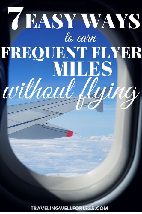 Here are 7 easy ways to earn frequent flyer miles without flying. Use these tips to go on that dream vacation sooner. frequent flyer miles | airline miles | travel hacks | travel tips Frequent Flyer, Travel Credit Cards, Frequent Flyer Miles, Couple Travel, Travel Cards, Road Trip Hacks, Budget Travel Tips, Travel Images, Dream Vacation