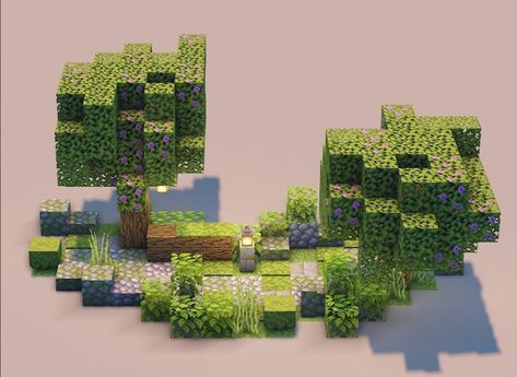 Minecraft Stairs Design Outside, Minecraft Moss Gradient, Minecraft Mystical Forest, Biomes O Plenty House, Park Minecraft Ideas, Minecraft Stone Path, Minecraft Stairs Outside, Minecraft Park Idea, Minecraft Stairs Ideas