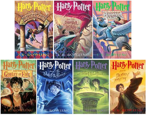 US Covers for Harry Potter / Retrospective of Harry Potter Book Covers Harry Potter Book Covers, Harry Potter Goblet, Harry Potter Font, Film Harry Potter, Harry Potter Book, Rowling Harry Potter, Harry Potter Wizard, Minute To Win It Games, Buku Harry Potter