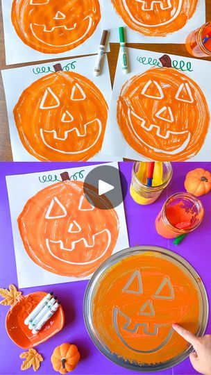 Pumpkin Activities Preschool, Holiday Stem, Waxed Paper, October Crafts, Halloween Preschool, Pizza Pan, Halloween Activities For Kids, Friends Art, Hand Crafts For Kids