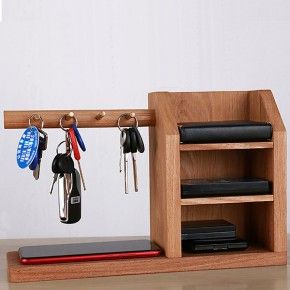 wooden storage box Small Wood Box Ideas, Simple Woodworking Projects, Wooden Box Crafts, Wooden Box Diy, Wooden Box Designs, Wooden Desk Organizer, Wooden Storage Box, Key Box, Wood Projects That Sell