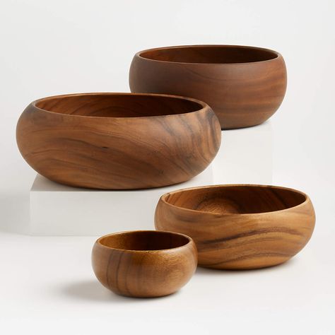 Tondo 5.75" Bowl + Reviews | Crate & Barrel Wedding Registry Items, Snacks Fruit, Wood Serving Bowl, Registry Items, Old Fashioned Glass, Wood Crates, Centerpiece Bowl, Wood Bowls, Wooden Bowls