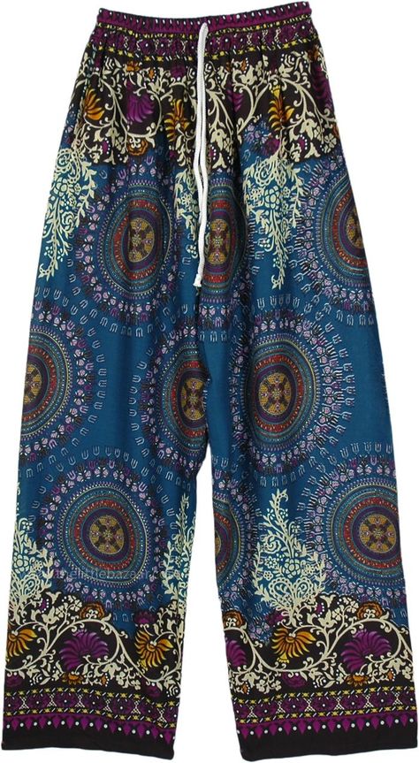 f337d999d9ad116a7b4f3d409fcc6480desc53027756ri Mandala Pants, Plus Size Palazzo Pants, Plus Size Palazzo, Hippy Clothing, Flowing Pants, Looks Hippie, Light Pants, Boho Streetwear, Free Pants