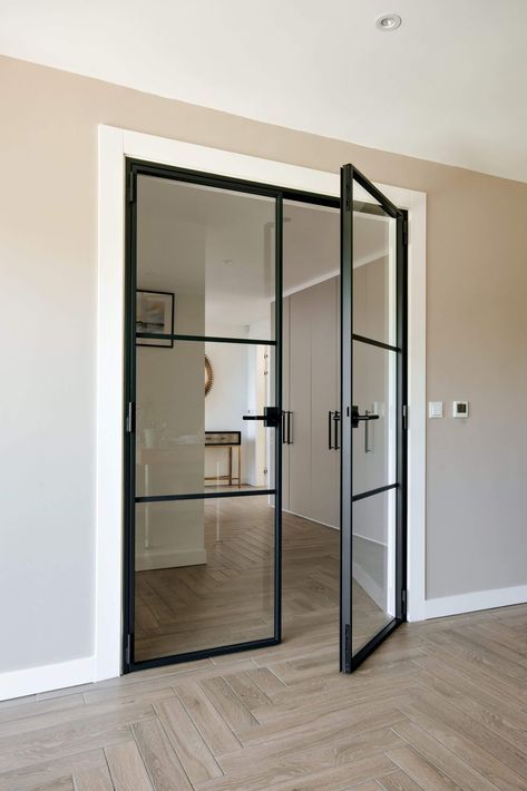 Crittal Doors, Internal Double Doors, Steel Doors And Windows, Internal Glass Doors, Double Doors Interior, Double Glass Doors, Living Room Door, Doors Interior Modern, Glass Doors Interior