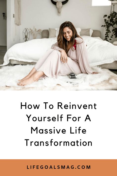 How To Reinvent Yourself For A Massive Life Transformation Woman Code, Self Transformation, Entrepreneurial Mindset, Reinvent Yourself, Life Transformation, Personal Growth Plan, Reaching Goals, Leaving Facebook, Make Good Choices