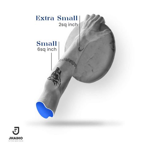 Tattoo Sizing Guide | How To Measure A Tattoo! Tattoo Size Guide, Tattoo In Square, 4x4 Tattoo Size, Tattoo Size Chart Inches, Tattoo Size Chart, Tattoo Sizes, Medium Size Tattoos, Tattoo Process, Back Of Shoulder Tattoo