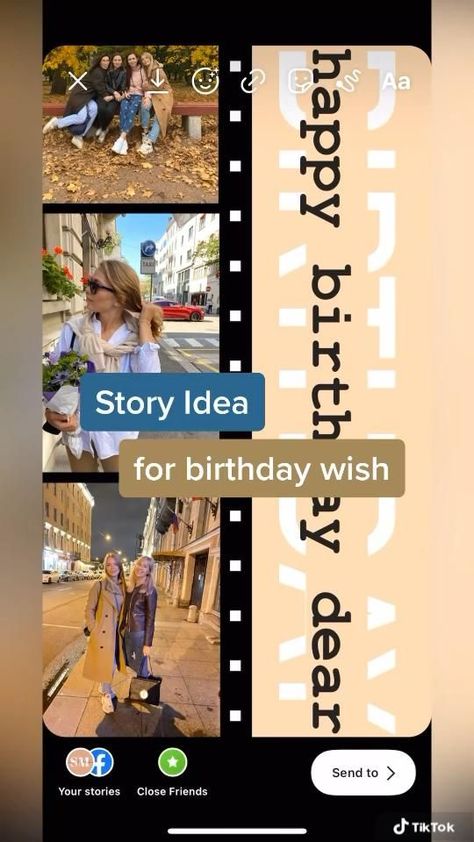 Instagram Story Idea [Video] | Instagram photo ideas posts, Instagram editing, Instagram inspiration posts Birthday Wishing Ideas On Insta Story, Happy Birthday On Instagram Story, Birthday For A Friend Insta Story, How To Post Birthday Story On Instagram, Insta Story Ideas For Birthday Wishes, Birthday Soon Insta Story Ideas, Birthday Idea Story Instagram, Aesthetic Bday Wish Insta Story, How To Wish Happy Birthday