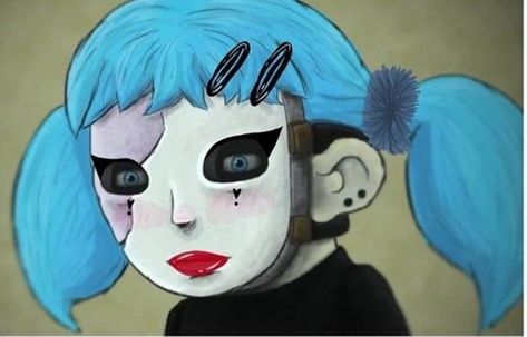 Sal Fisher, Sally Face, Blue Hair, Face Mask, Mask, Hair, Blue