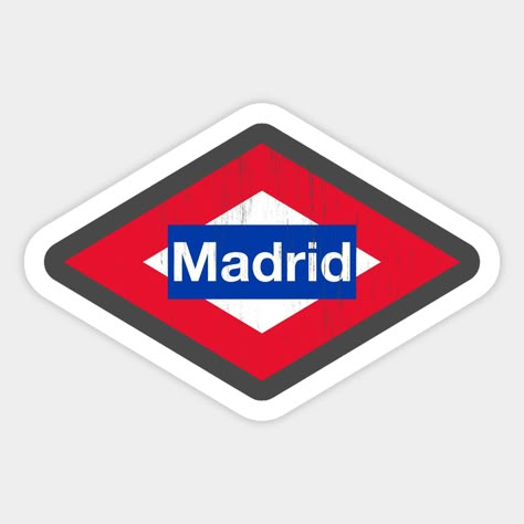 Madrid Stickers, Metro Design, Metro Madrid, Red Stickers, Travel Stickers, Madrid Spain, Scrapbook Stickers, Travel Book, Printable Stickers