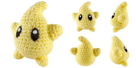 i crochet things: Free Pattern Friday: Luma Amigurumi Gaming Crochet, Crochet Charms, Nerdy Crochet, Mario Crochet, Decor Natal, Pokemon Crafts, Amigurumi Projects, Mario Stuff, Crochet Pokemon