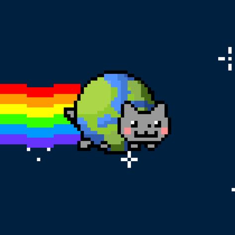 Nyan Cat Background, Nayn Cat, Nyan Cat Pfp, Nyan Cat Gif, Nya Cat, Japanese Gif, Cat Flying, Nyan Nyan, Flying Cat