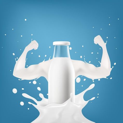 Vector realistic transparent clear milk ... | Premium Vector #Freepik #vector #milk-product #dairy-milk #fresh-milk #milk-logo Dairy Products Logo, Milk Images, Label Minuman, Digital Marketing Humor, Dairy Shop, Bottle Advertising, Milk Logo, Milk Advertising, Advertising Template