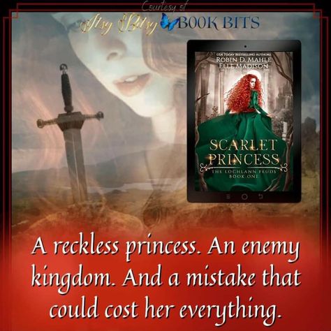 Scarlet Princess (Lochlann Feuds Book 1) by Robin D Mahle Author Page & Elle Madison BUY NOW - https://amzn.to/3jqhgP2 #OnTour #ItsyBitsyBookBitsTours #BookSpotlightShowcase Synopsis - Princess Rowan thought she knew her place in the world. She never expected to feel like an outsider. She certainly never imagined she would fall in love, least of all with a man from a barbarian kingdom half a world away. Scarlet Princess Book, Lochlann Feuds, Princess Book, Pot Lights, Must Read, Book 1, Scarlet, Fall In Love, A World