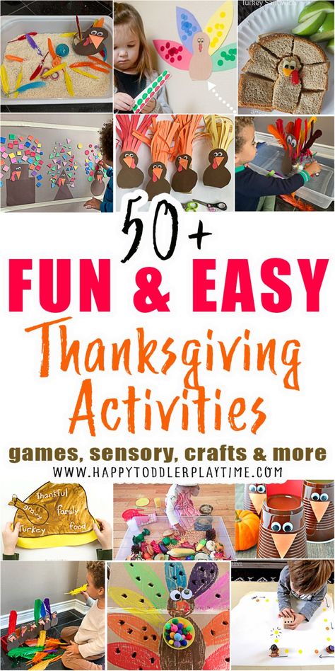 50+ Easy Thanksgiving Activities for Toddlers - HAPPY TODDLER PLAYTIME Thanksgiving Activities For Preschoolers, Thanksgiving Countdown, Thanksgiving Crafts For Toddlers, Preschool Thanksgiving, Thanksgiving Toddler, Thanksgiving 2023, Simple Thanksgiving, Thanksgiving Gratitude, Thanksgiving Activities For Kids