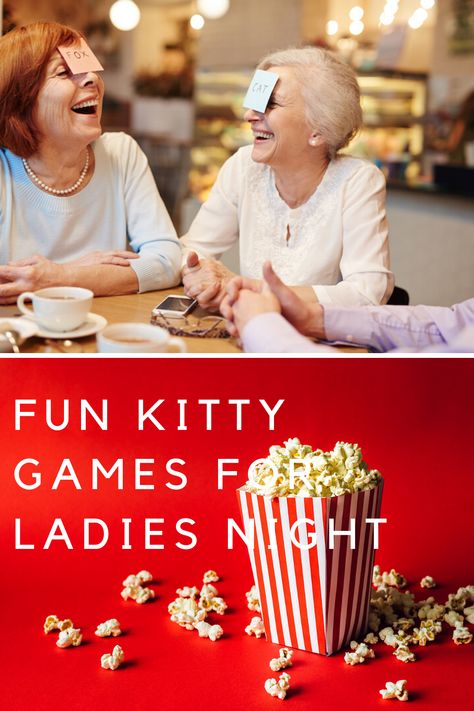 Lady Party Games, Games For Ladies Night Woman Fun, Fun Games For Ladies Night, Party Games For Ladies For Women, Ladies Night Game Ideas, Girls Dinner Party Ladies Night, Adult Women Party Games, Ladies Party Games Ideas, Fun Ladies Night Games