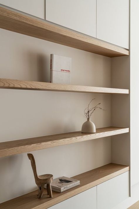 KS10 — MUJIE DESIGN Scandinavian Shelves, Built In Shelves Living Room, Shelf Decor Living Room, Joinery Design, Shelving Design, Room Shelves, Living Room Scandinavian, Built In Shelves, Shelf Design