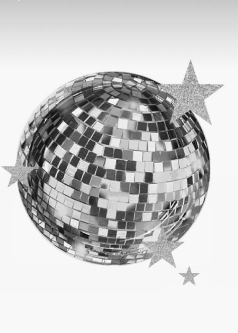 Black And White Disco Ball Aesthetic, Disco Ball Asthetics, Disco Ball Pfp, Disco Balls Aesthetic, Black And White Disco Ball, Bola Disco, Disco Ball Aesthetic, Disco Ball Poster, Disco Ball Print