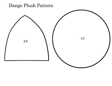 Round Plushie Pattern, Plush Template, Dango Plush, Plushies Diy, Sewing Templates, Soft Toy Patterns, Cute Sewing Projects, Plushie Patterns, Sewing Stuffed Animals