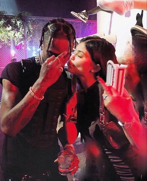 Two People, Travis Scott, Kylie Jenner, A Man, Instagram