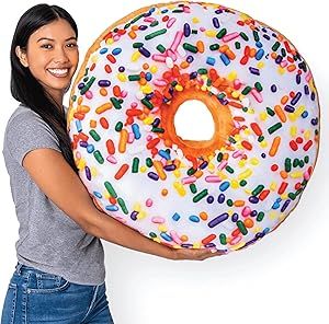 Stuffed Doughnut, Sprinkles Design, Donut Pillow, Food Pillows, Kids Throw Pillows, Sprinkle Donut, Doughnut Cake, I Love My Boyfriend, 6th Birthday Party