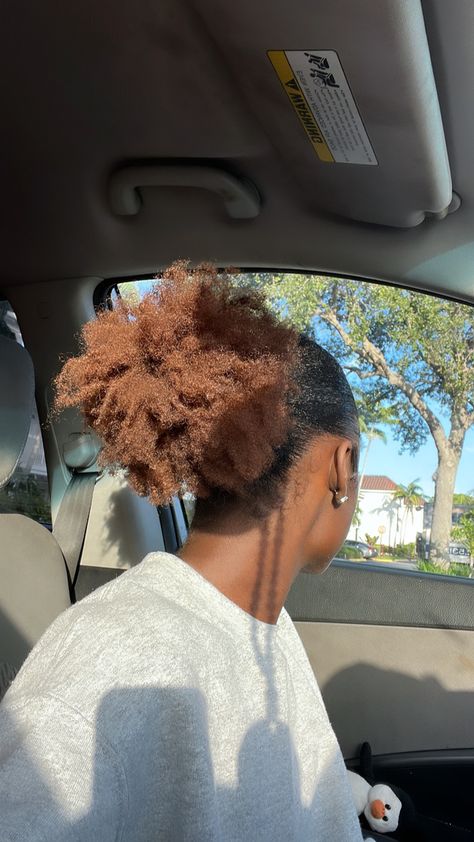 Dyed Puff Natural Hair, Hair Dye On 4c Hair, 4c Hair Dye Ideas, Hair Inspiration Medium, Blonde Brown Hair Color, Hair Journey Tips, Future Hairstyles, Dyed Tips, Natural Hair Growth Tips