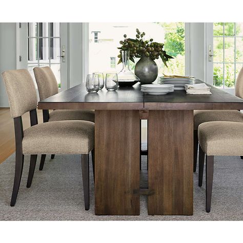 Monarch 92" Shiitake Dining Table + Reviews | Crate and Barrel Dining Area Design, Dining Table Design Modern, Luxury Dining Table, Dining Room Design Modern, Seasonal Changes, Modern Dining Room Tables, Walnut Dining Table, Dining Room Chairs Modern, Wood Dining Chairs