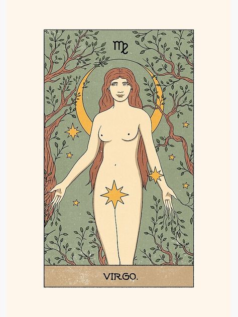 "Virgo" Art Print by thiagocorream | Redbubble Virgo Art, Tarot Art, Society6 Art, Mini Art, Water Based Ink, Funny Stickers, Custom Stickers, Sale Poster, Sticker Design