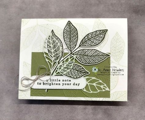 Changing Leaves bundle Card  Changing Leaves dies  Changing Leaves Hybrid EF  Linen Thread  Jo Anne Hewins  Luv 2 Create  Card Front Changing Leaves, Leaf Cards, Elegant Cards, Stampin Up Catalog, Friendship Cards, Thanksgiving Cards, Stamp Crafts, Fall Cards, Stamping Up Cards