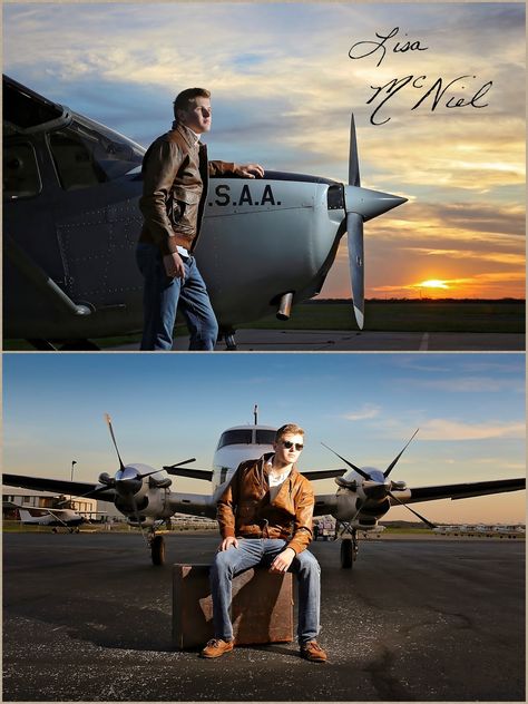 Senior pictures of handsome boy, click the pic for 15 more ideas for saxophone, airplanes, creative photos, Flower Mound, Dallas photographer Senior Pictures Airplane, Senior Pictures With Planes, Senior Pics With Airplane, Pilot Senior Pictures, Airplane Prom Photos, Track Senior Pictures, Plane Photography, Plane Photos, Fall Senior Pictures