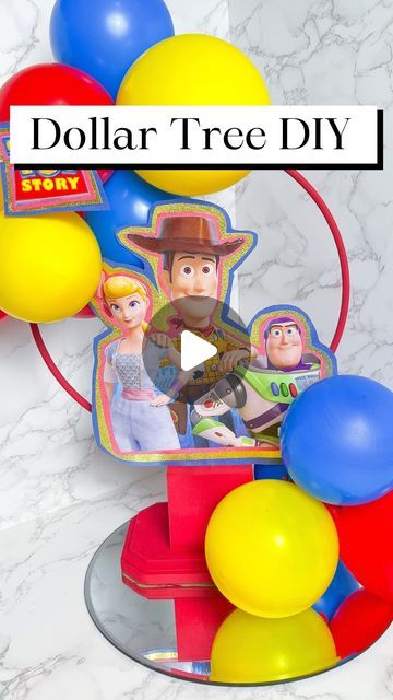 3rd Birthday Centerpieces, It’s A Boy Story Baby Shower Centerpieces, Toy Story Diy Party Decorations, Toy Story Birthday Centerpieces Diy, Boy Story Centerpieces, Boy Story Baby Shower Theme Centerpieces, It’s A Boy Story Decor, Toy Story Center Piece, Toy Story Baby Shower Ideas Decorations