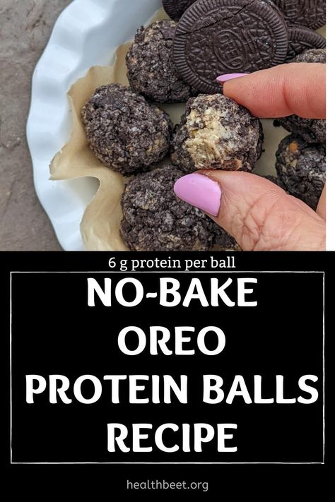 Protein Oatmeal Balls, Oreo Protein Balls, Cookies And Cream Protein Powder, Cookies And Cream Protein, Powder Peanut Butter, Protein Balls Recipe, Oats Cookies, Clean Simple Eats, Protein Balls Recipes