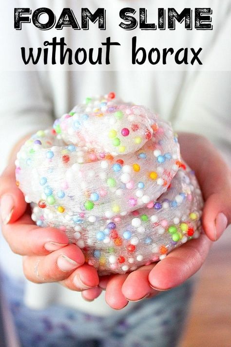 Easy baking soda slime recipe without borax & just 3 ingredients that's fun for your kids to make! Simple and safe you can make colorful too! #clear #bakingsoda #slime #easy #glue #boraxfree #noborax #withoutborax #safe Baking Soda Slime Recipe, Laundry Detergent Slime, Crunchy Slime Recipe, Cookie Recipe Without Baking Soda, Easy Diy Slime, Slime Recipe Videos, Baking Soda Slime, Preschool Sensory Play, Borax Slime Recipe